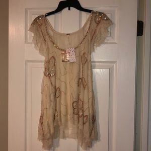 Beaded Free People Top